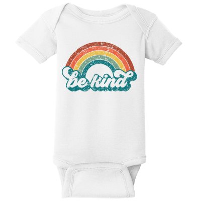 Be Kind Rainbow LGBT Flag LGBT Pride Month Retro Vintage Baby Bodysuit