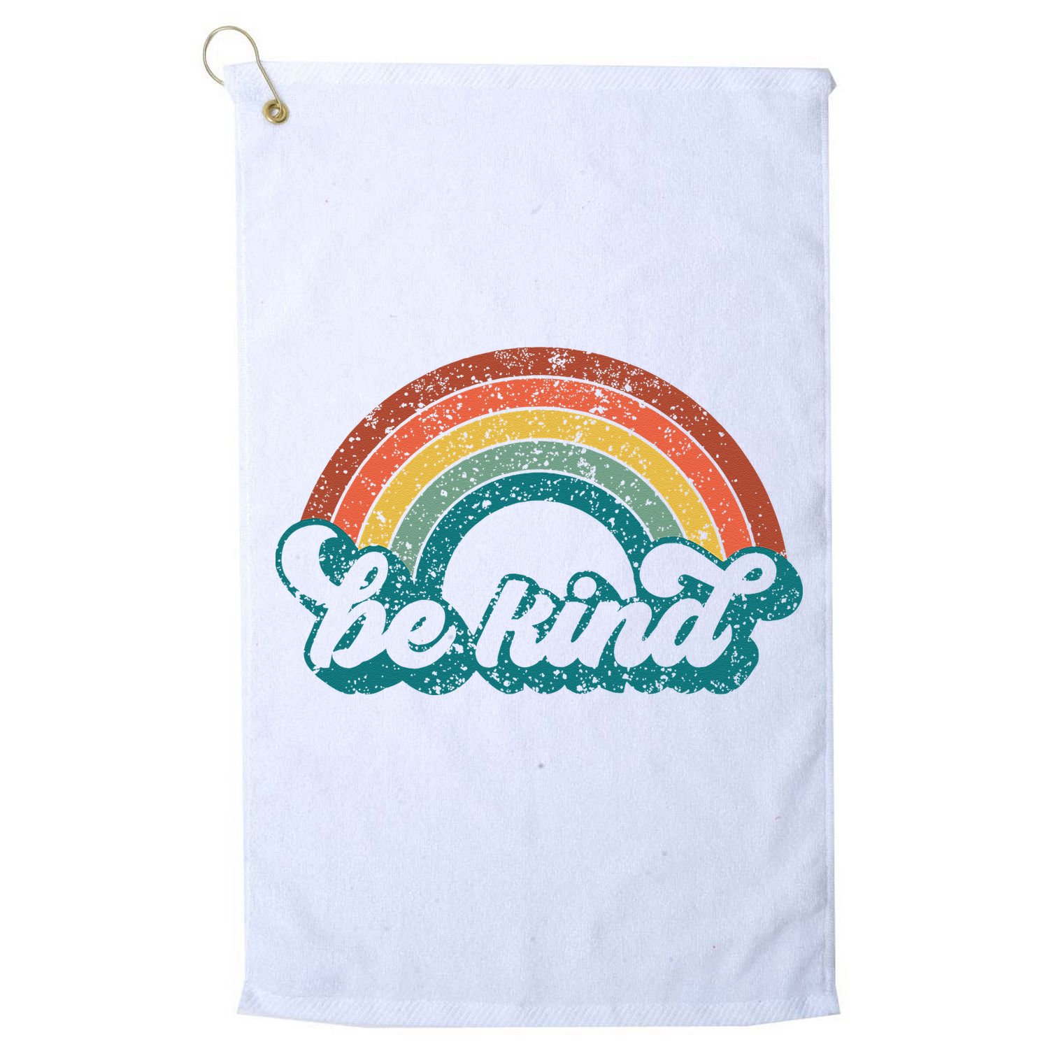 Be Kind Rainbow LGBT Flag LGBT Pride Month Retro Vintage Golf Towel