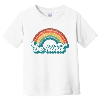 Be Kind Rainbow LGBT Flag LGBT Pride Month Retro Vintage Toddler T-Shirt