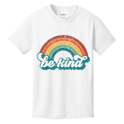 Be Kind Rainbow LGBT Flag LGBT Pride Month Retro Vintage Kids T-Shirt