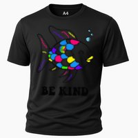 Be Kind Rainbow Fish Teacher Life Teaching Back To School Cooling Performance Crew T-Shirt