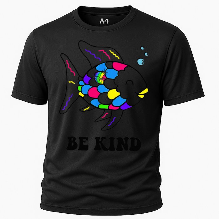 Be Kind Rainbow Fish Teacher Life Teaching Back To School Cooling Performance Crew T-Shirt