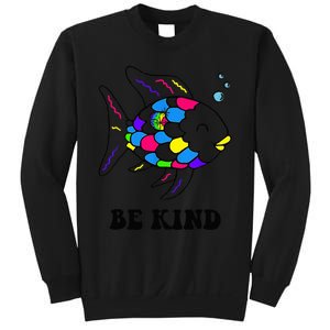 Be Kind Rainbow Fish Teacher Life Teaching Back To School Sweatshirt