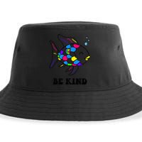 Be Kind Rainbow Fish Teacher Life Teaching Back To School Sustainable Bucket Hat