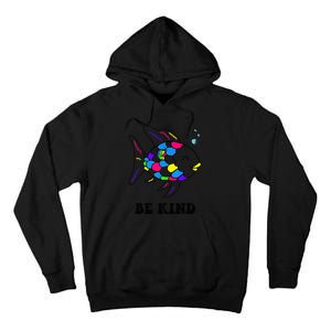 Be Kind Rainbow Fish Teacher Life Teaching Back To School Tall Hoodie