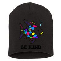 Be Kind Rainbow Fish Teacher Life Teaching Back To School Short Acrylic Beanie