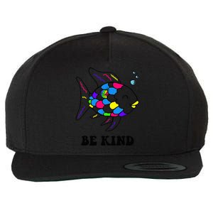 Be Kind Rainbow Fish Teacher Life Teaching Back To School Wool Snapback Cap