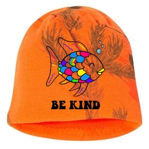 Be Kind Rainbow Fish Teacher Life Teaching Back To School Kati - Camo Knit Beanie