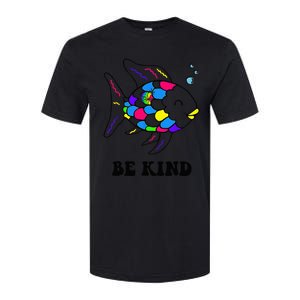 Be Kind Rainbow Fish Teacher Life Teaching Back To School Softstyle CVC T-Shirt