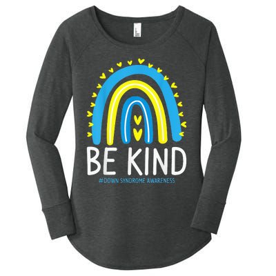 Be Kind Rainbow World Down Syndrome Awareness Day Women's Perfect Tri Tunic Long Sleeve Shirt