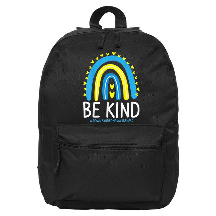 Be Kind Rainbow World Down Syndrome Awareness Day 16 in Basic Backpack