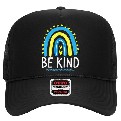 Be Kind Rainbow World Down Syndrome Awareness Day Trucker Hat