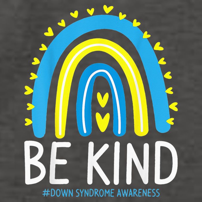 Be Kind Rainbow World Down Syndrome Awareness Day Vector Backpack