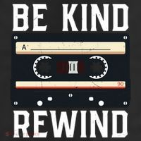 Be Kind Rewind '90s Nostalgia 80s Costume Party Cassette Gift 7 Panel Mesh Trucker Snapback Hat