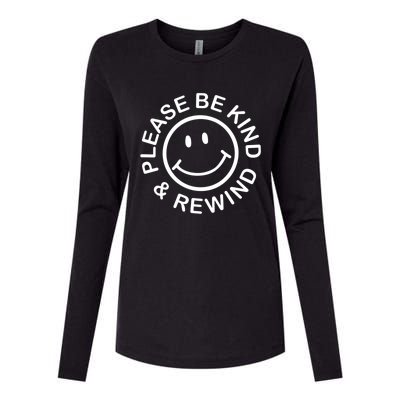 Be Kind Rewind Retro Nostalgia Sticker 80s 90s Tee Cute Gift Womens Cotton Relaxed Long Sleeve T-Shirt