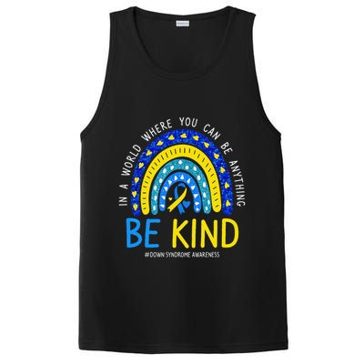Be Kind Rainbow World Down Syndrome Awareness Day Women PosiCharge Competitor Tank
