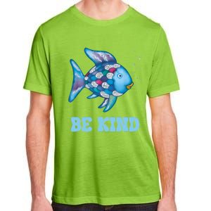 Be Kind Rainbow Fish Teacher Life Teaching Back To School Adult ChromaSoft Performance T-Shirt