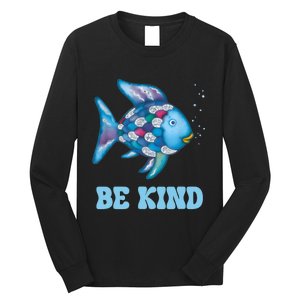 Be Kind Rainbow Fish Teacher Life Teaching Back To School Long Sleeve Shirt