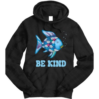 Be Kind Rainbow Fish Teacher Life Teaching Back To School Tie Dye Hoodie