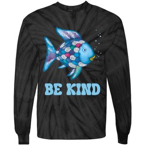 Be Kind Rainbow Fish Teacher Life Teaching Back To School Tie-Dye Long Sleeve Shirt