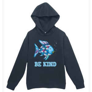 Be Kind Rainbow Fish Teacher Life Teaching Back To School Urban Pullover Hoodie