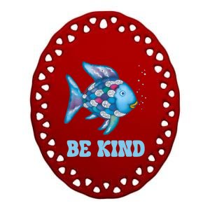 Be Kind Rainbow Fish Teacher Life Teaching Back To School Ceramic Oval Ornament