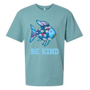 Be Kind Rainbow Fish Teacher Life Teaching Back To School Sueded Cloud Jersey T-Shirt