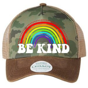 Be Kind Rainbow Positive Quote Legacy Tie Dye Trucker Hat