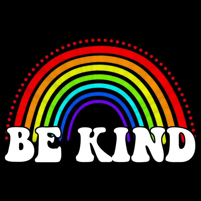 Be Kind Rainbow Positive Quote Cooling Performance Crew T-Shirt