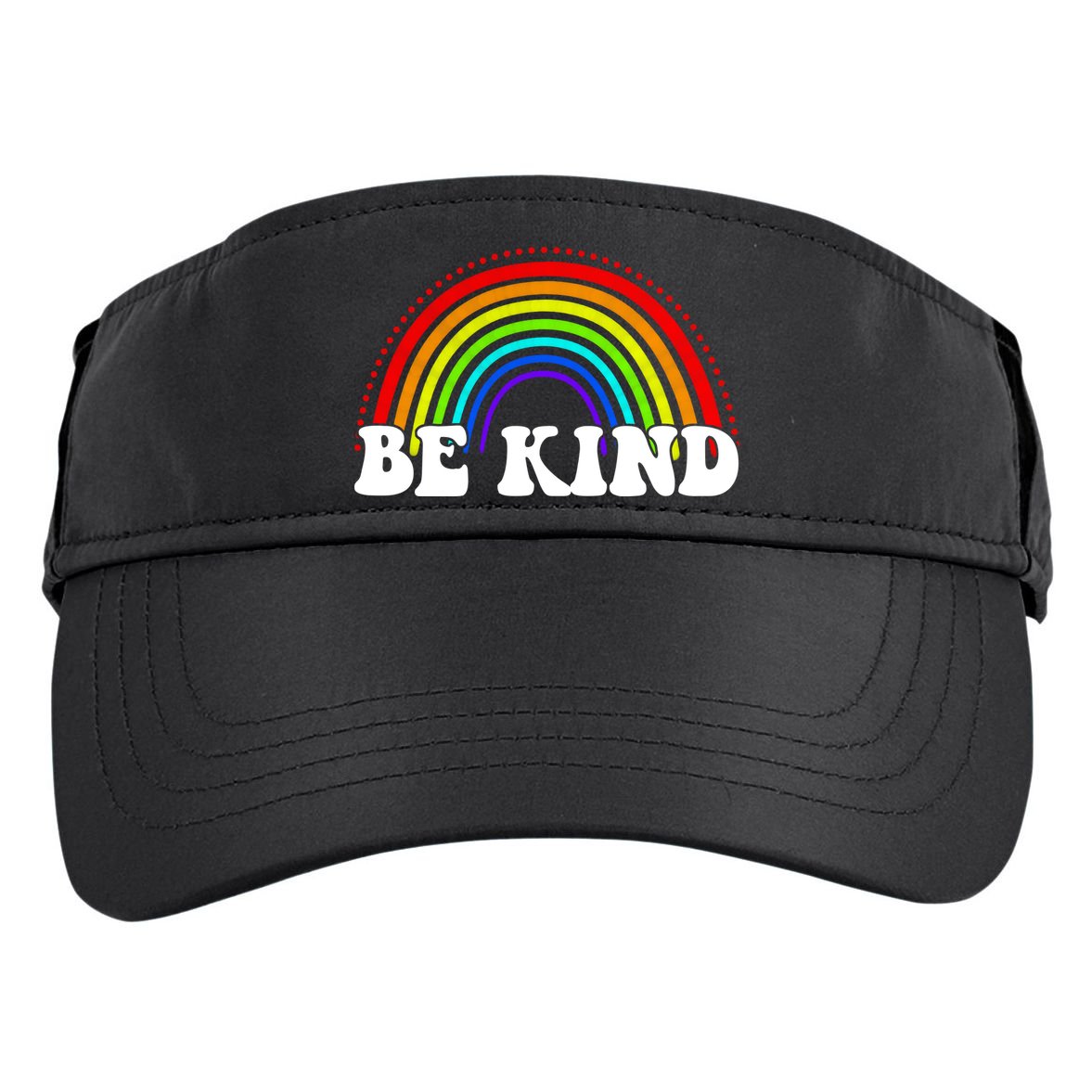 Be Kind Rainbow Positive Quote Adult Drive Performance Visor