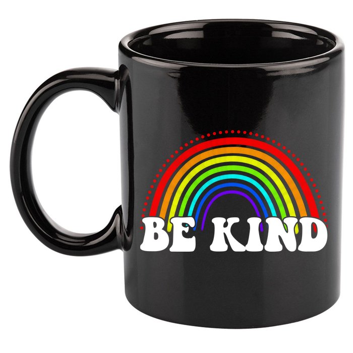 Be Kind Rainbow Positive Quote 11oz C Handle Ceramic Mug