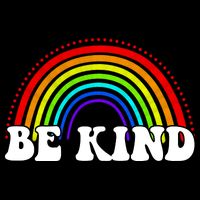 Be Kind Rainbow Positive Quote Drawstring Bag