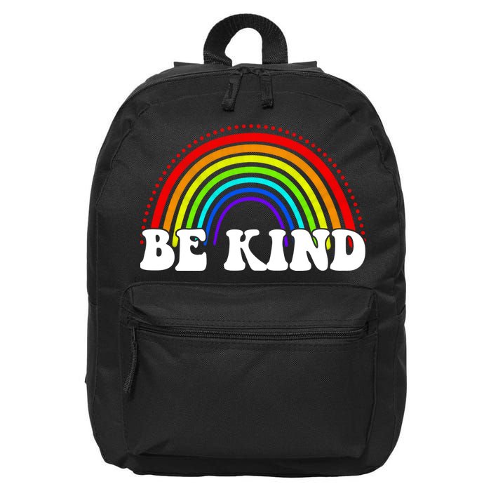 Be Kind Rainbow Positive Quote 16 in Basic Backpack