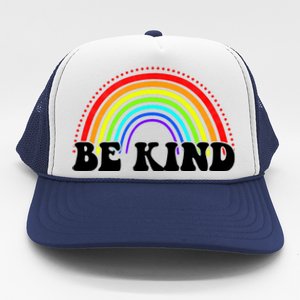 Be Kind Rainbow Positive Quote Trucker Hat