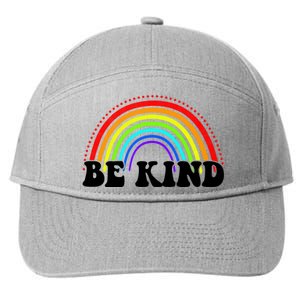 Be Kind Rainbow Positive Quote 7-Panel Snapback Hat