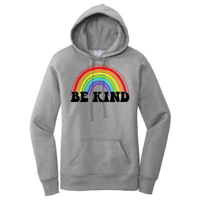 Be Kind Rainbow Positive Quote Women's Pullover Hoodie