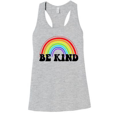 Be Kind Rainbow Positive Quote Women's Racerback Tank