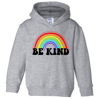 Be Kind Rainbow Positive Quote Toddler Hoodie