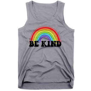 Be Kind Rainbow Positive Quote Tank Top