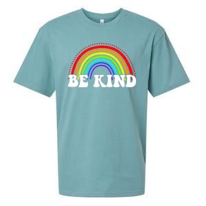 Be Kind Rainbow Positive Quote Sueded Cloud Jersey T-Shirt