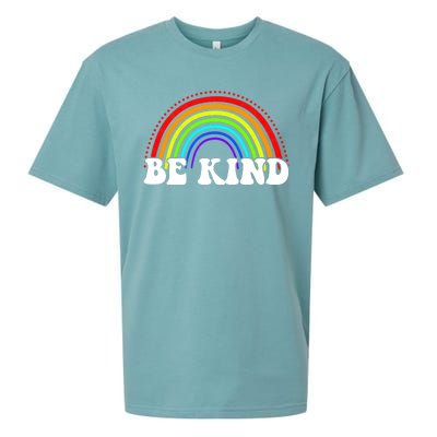 Be Kind Rainbow Positive Quote Sueded Cloud Jersey T-Shirt