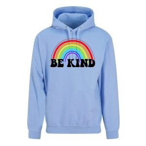 Be Kind Rainbow Positive Quote Unisex Surf Hoodie