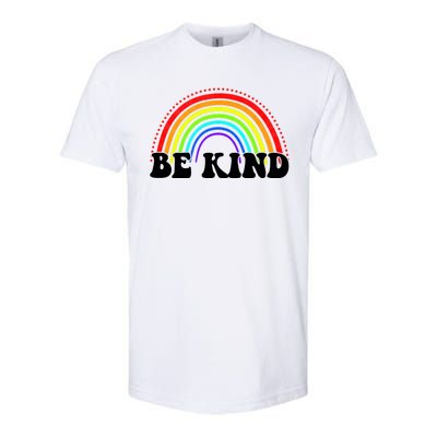 Be Kind Rainbow Positive Quote Softstyle® CVC T-Shirt