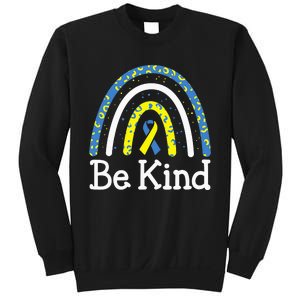 Be Kind Rainbow World Down Syndrome Awareness Day Sweatshirt