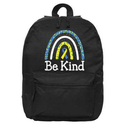 Be Kind Rainbow World Down Syndrome Awareness Day 16 in Basic Backpack