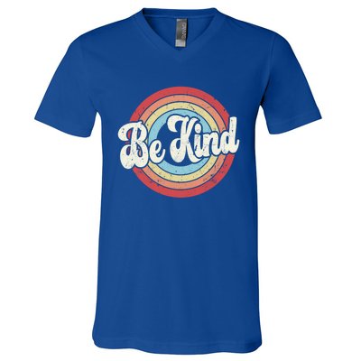 Be Kind Retro Vintage Distressed Motivation Inspiration Meaningful Gift V-Neck T-Shirt