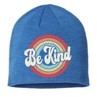 Be Kind Retro Vintage Distressed Motivation Inspiration Meaningful Gift Sustainable Beanie