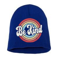 Be Kind Retro Vintage Distressed Motivation Inspiration Meaningful Gift Short Acrylic Beanie