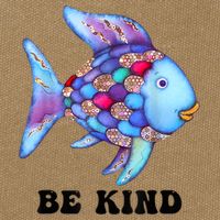 Be Kind Rainbow Fish Teacher Life Teaching Back To School Cotton Canvas Backpack
