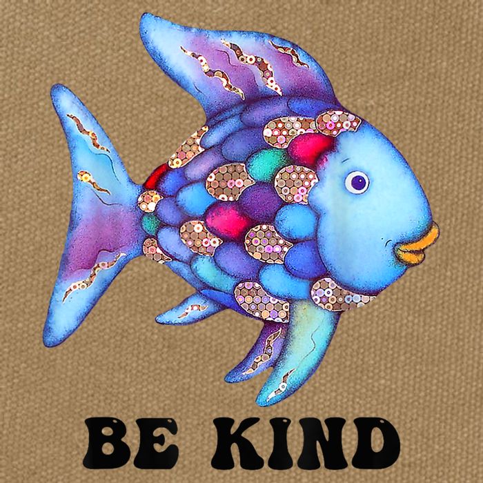 Be Kind Rainbow Fish Teacher Life Teaching Back To School Cotton Canvas Backpack